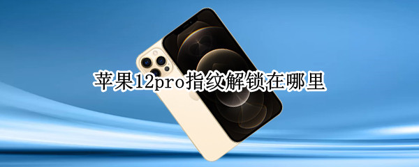 苹果12pro指纹解锁在哪里 苹果12pro指纹解锁在哪里设置