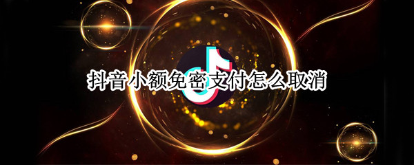抖音小额免密支付怎么取消（抖音小额免密支付怎么取消不了）