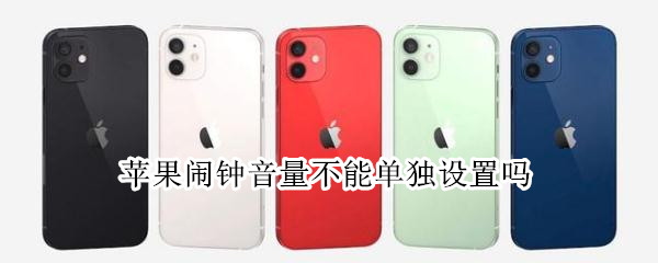 苹果闹钟音量不能单独设置吗 苹果闹钟音量不能单独设置吗