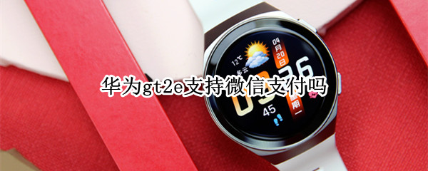 华为gt2e支持微信支付吗（华米gtr2e支持微信支付吗）