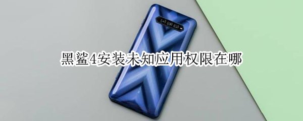 黑鲨4安装未知应用权限在哪（黑鲨4安装未知应用权限在哪找）