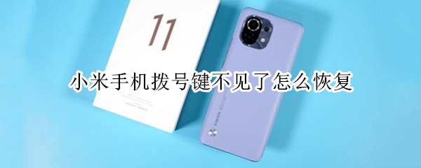 小米手机拨号键不见了怎么恢复（小米手机拨号键不见了怎么恢复正常）