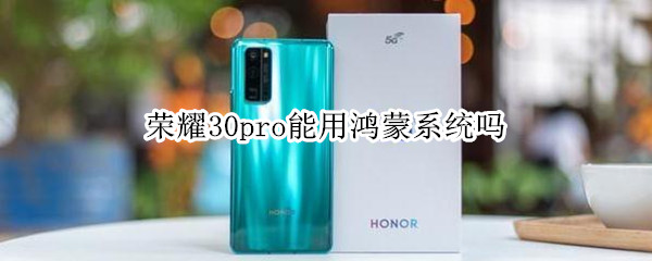 荣耀30pro能用鸿蒙系统吗（荣耀30pro能用鸿蒙系统吗知乎）