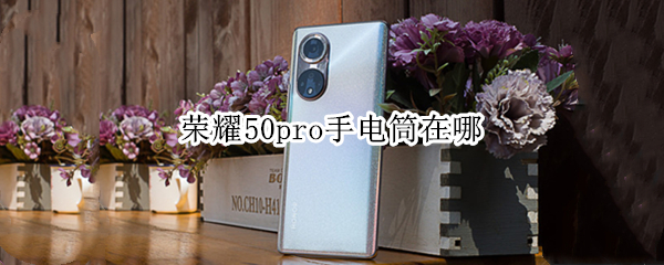 荣耀50pro手电筒在哪（荣耀20pro的手电筒在哪里）