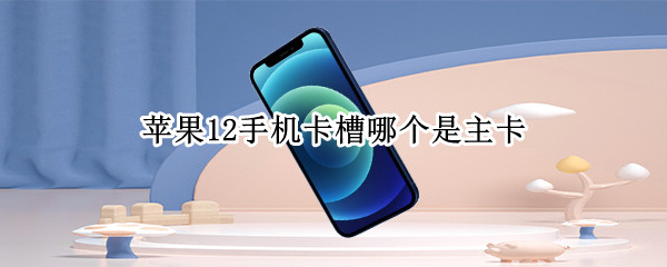 苹果12手机卡槽哪个是主卡（苹果12手机卡槽哪个是主卡和副卡）