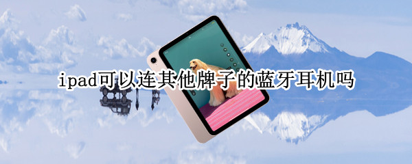 ipad可以连其他牌子的蓝牙耳机吗（ipad可以连其他牌子的蓝牙耳机吗）
