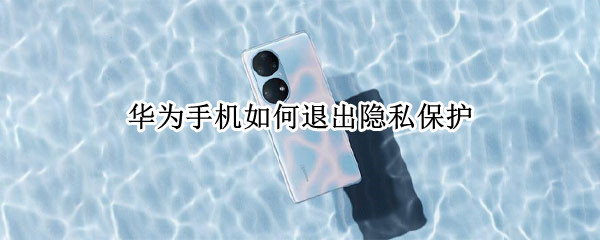 华为手机如何退出隐私保护（华为手机怎么退出隐私保护）