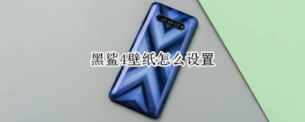 黑鲨4壁纸怎么设置 黑鲨怎么设置壁纸图片