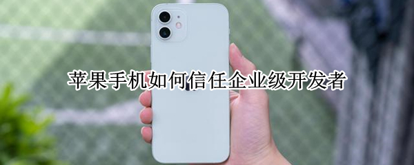 苹果手机如何信任企业级开发者（苹果手机如何信任企业级开发者软件）