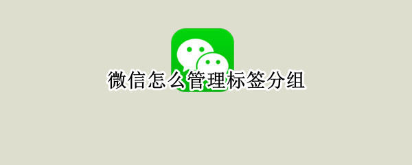 微信怎么管理标签分组 微信如何管理标签分组