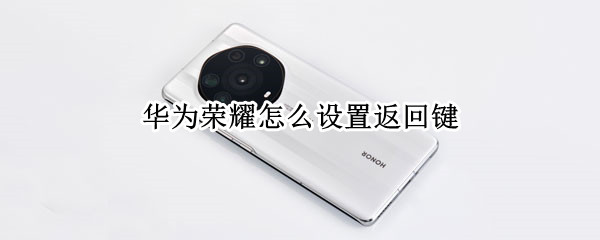 华为荣耀怎么设置返回键（华为荣耀怎么设置返回键和主键）