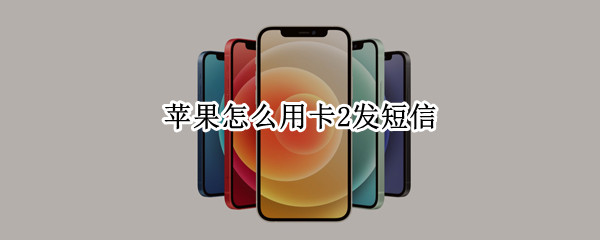 苹果怎么用卡2发短信（苹果怎么使用卡2发短信）