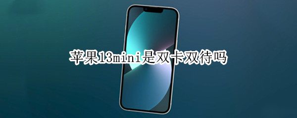 苹果13mini是双卡双待吗 苹果13mini是双卡双待吗?