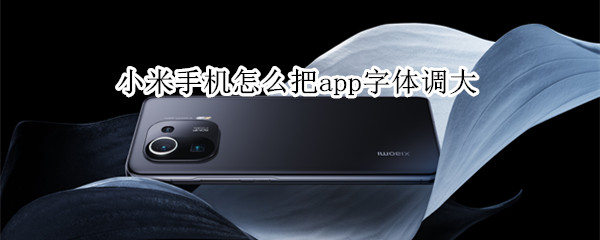 小米手机怎么把app字体调大 小米手机怎么把软件字体调大