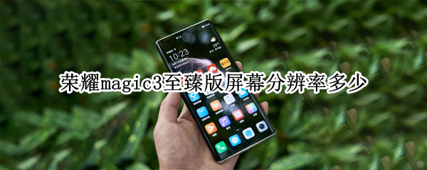 荣耀magic3至臻版屏幕分辨率多少 荣耀magic3至臻版屏幕素质