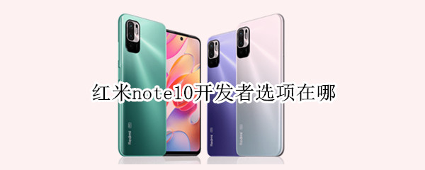 红米note10开发者选项在哪 红米note10pro开发者选项在哪