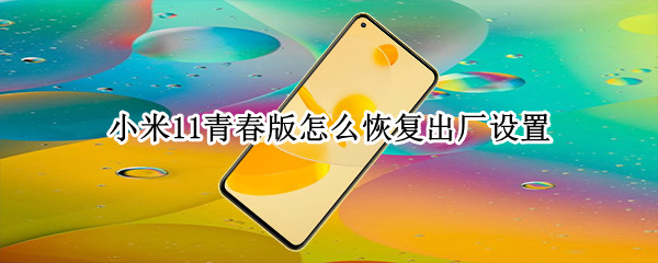 小米11青春版怎么恢复出厂设置（小米11青春版怎么恢复出厂设置方法）
