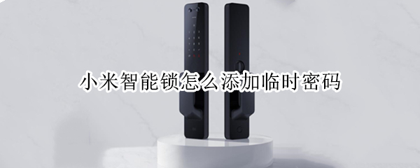 小米智能锁怎么添加临时密码 小米锁 临时密码