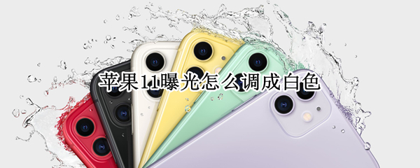苹果11曝光怎么调成白色 iphone11拍照怎么曝光白色