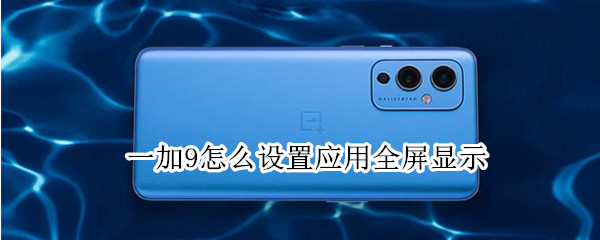 一加9怎么设置应用全屏显示 一加9怎么设置应用全屏显示图标