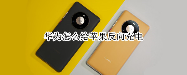 华为怎么给苹果反向充电（华为什么型号可以给苹果充电）