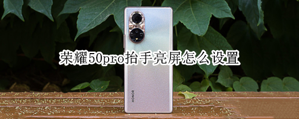 荣耀50pro抬手亮屏怎么设置 荣耀50pro抬手亮屏怎么设置方法