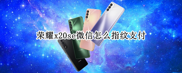 荣耀x20se微信怎么指纹支付 荣耀x20怎么设置指纹
