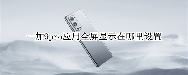一加9pro应用全屏显示在哪里设置（一加9r怎么设置全屏）