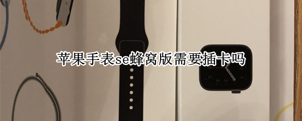 苹果手表se蜂窝版需要插卡吗（苹果表se蜂窝版是插卡吗）