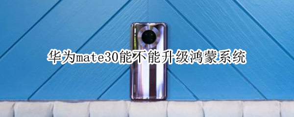 华为mate30能不能升级鸿蒙系统 华为mate30能不能升级鸿蒙系统版本