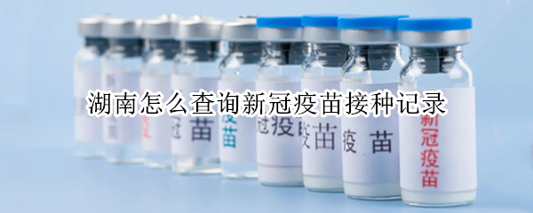 湖南怎么查询新冠疫苗接种记录（湖南怎么查询新冠疫苗接种记录时间）
