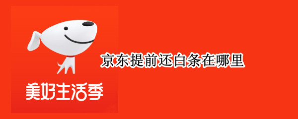 京东提前还白条在哪里（京东提前还白条在哪里还）