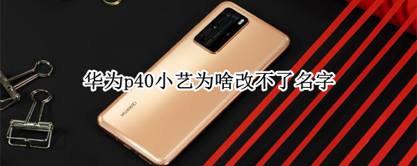 华为p40小艺为啥改不了名字 华为P40小艺怎么改名字