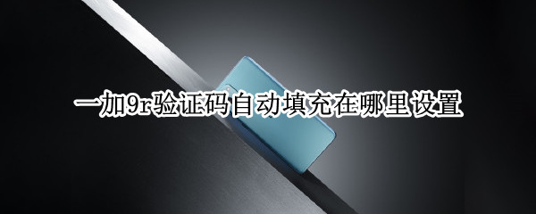 一加9r验证码自动填充在哪里设置 一加8验证码自动填写
