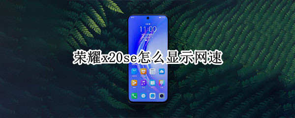 荣耀x20se怎么显示网速（荣耀50se怎么显示网速）