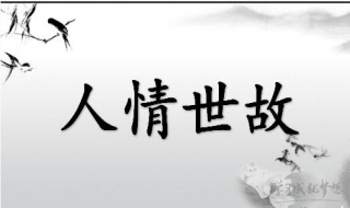 人情世故的意思 人情世故的意思拼音