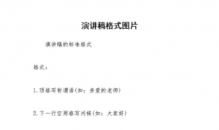 演讲稿格式（演讲稿格式范文图）