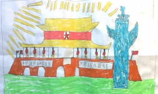 儿童画之放礼炮（放炮仗儿童画）