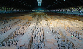 参观游览兵马俑 兵马俑 参观