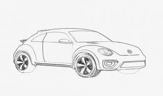 大众甲壳虫汽车的绘法（大众甲壳虫怎么画）