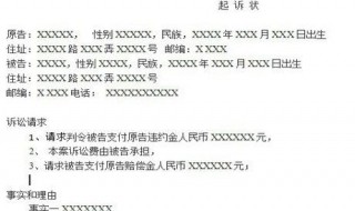 起诉书格式范文样式分享 2020最新起诉书格式
