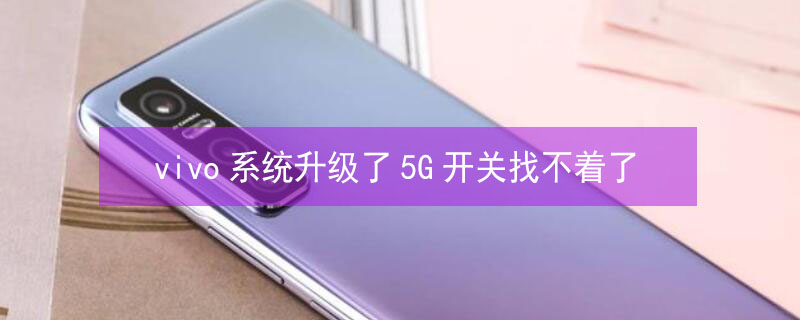 vivo系统升级了5G开关找不着了（vivo手机升级后有些功能不能用了）