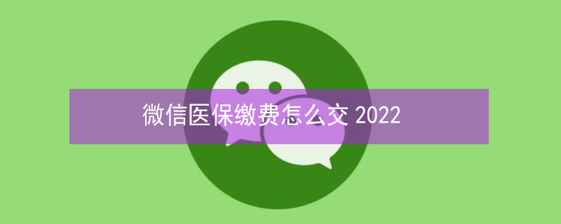 微信医保缴费怎么交2022 微信医保缴费怎么交2021