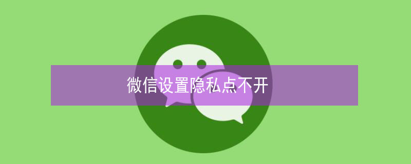 微信设置隐私点不开 微信为什么设置不了隐私应用