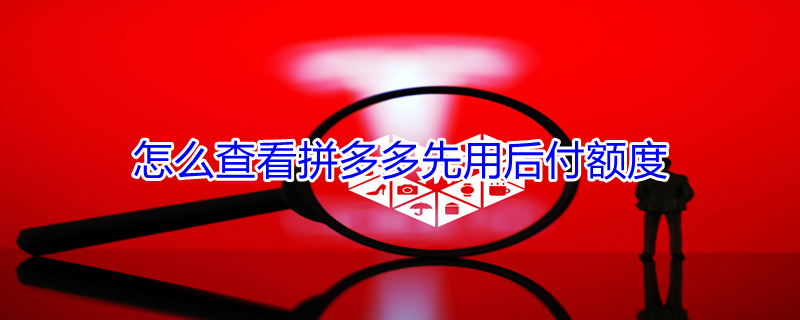 怎么查看拼多多先用后付额度 怎么查看拼多多先用后付额度测试