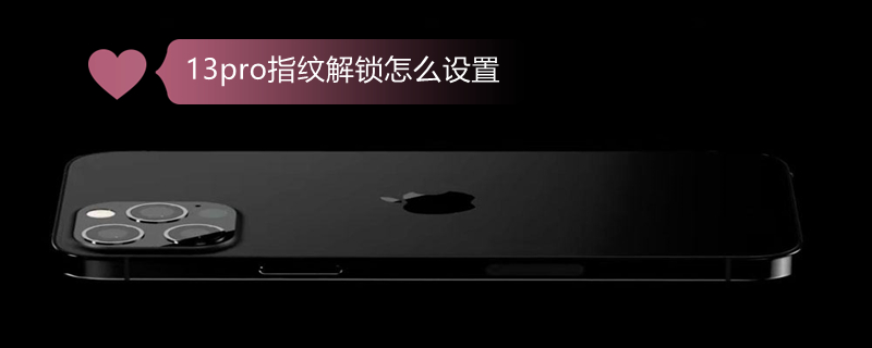 13pro指纹解锁怎么设置 iphone13pro设置指纹