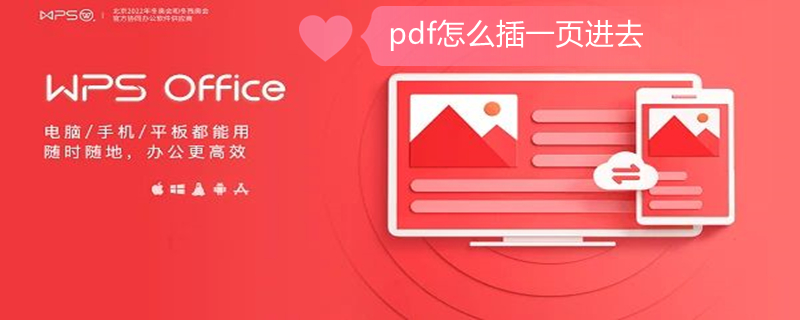 pdf怎么插一页进去 pdf怎么插一页进去看