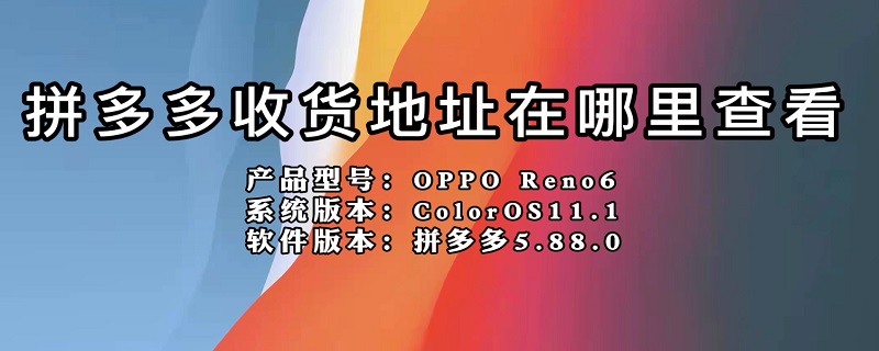 拼多多收货地址在哪里查看（拼多多收货地址在哪里查看呀）
