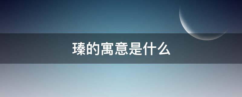 瑧的寓意是什么 瑧的寓意是什么意思