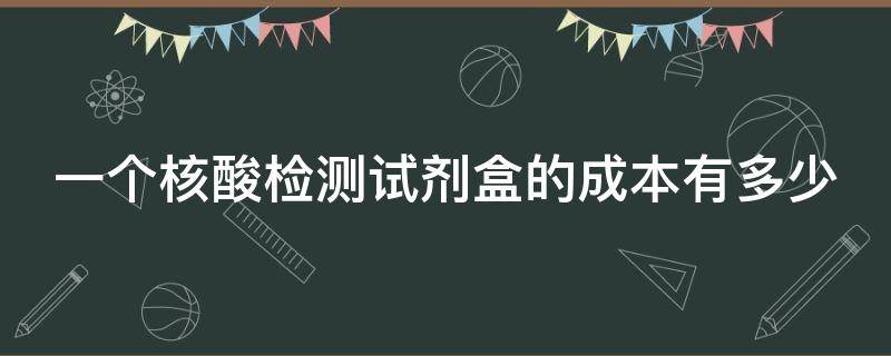一个核酸检测试剂盒的成本有多少（一个核酸检测试剂盒的成本有多少）